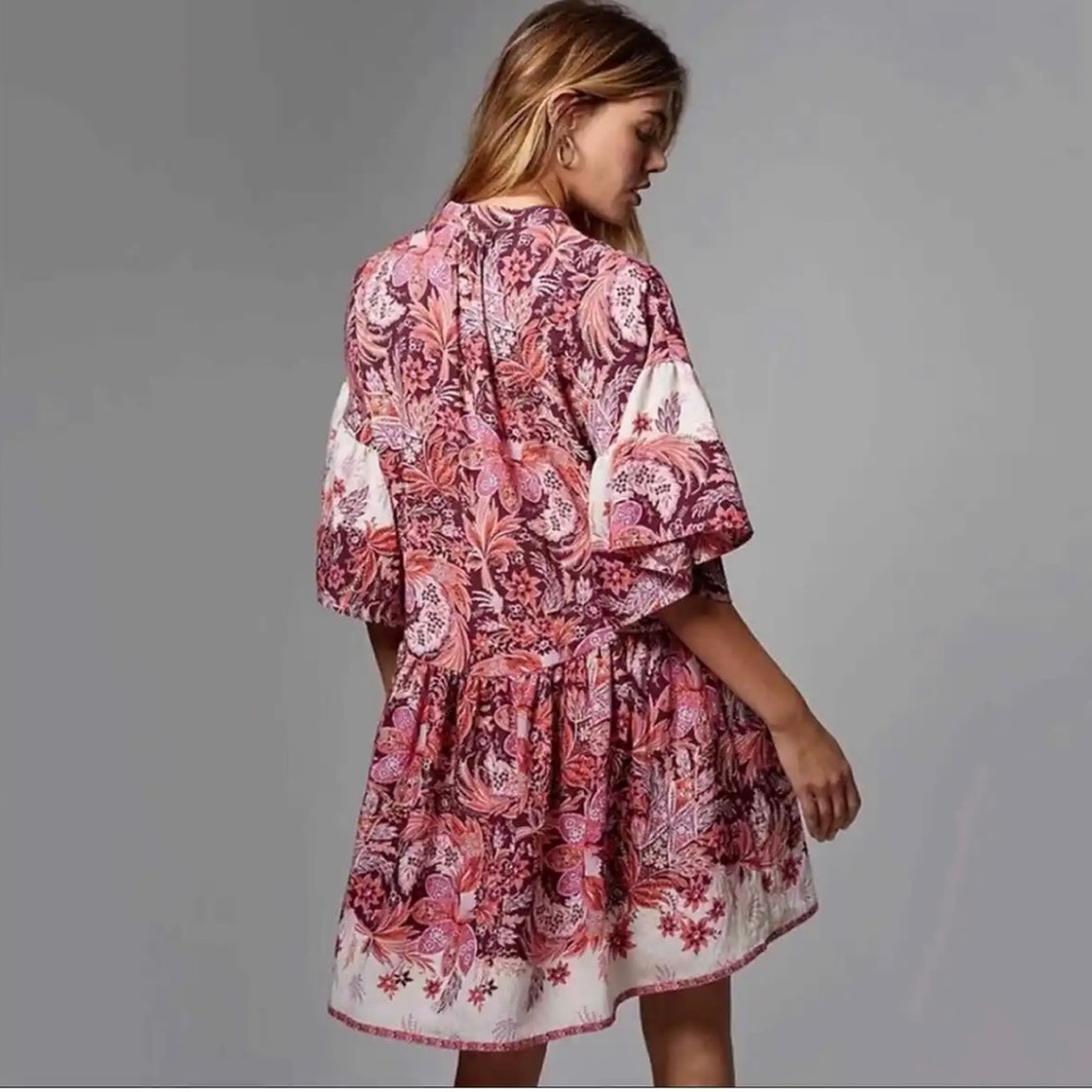 Anthropologie Janelle Pink Tunic Dress